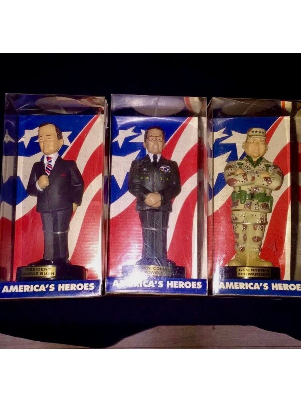 VINTAGE 1991 Time "AMERICA'S HEROES OPERATION WE CARE FIGURE SET" - VG/NM - RARE
